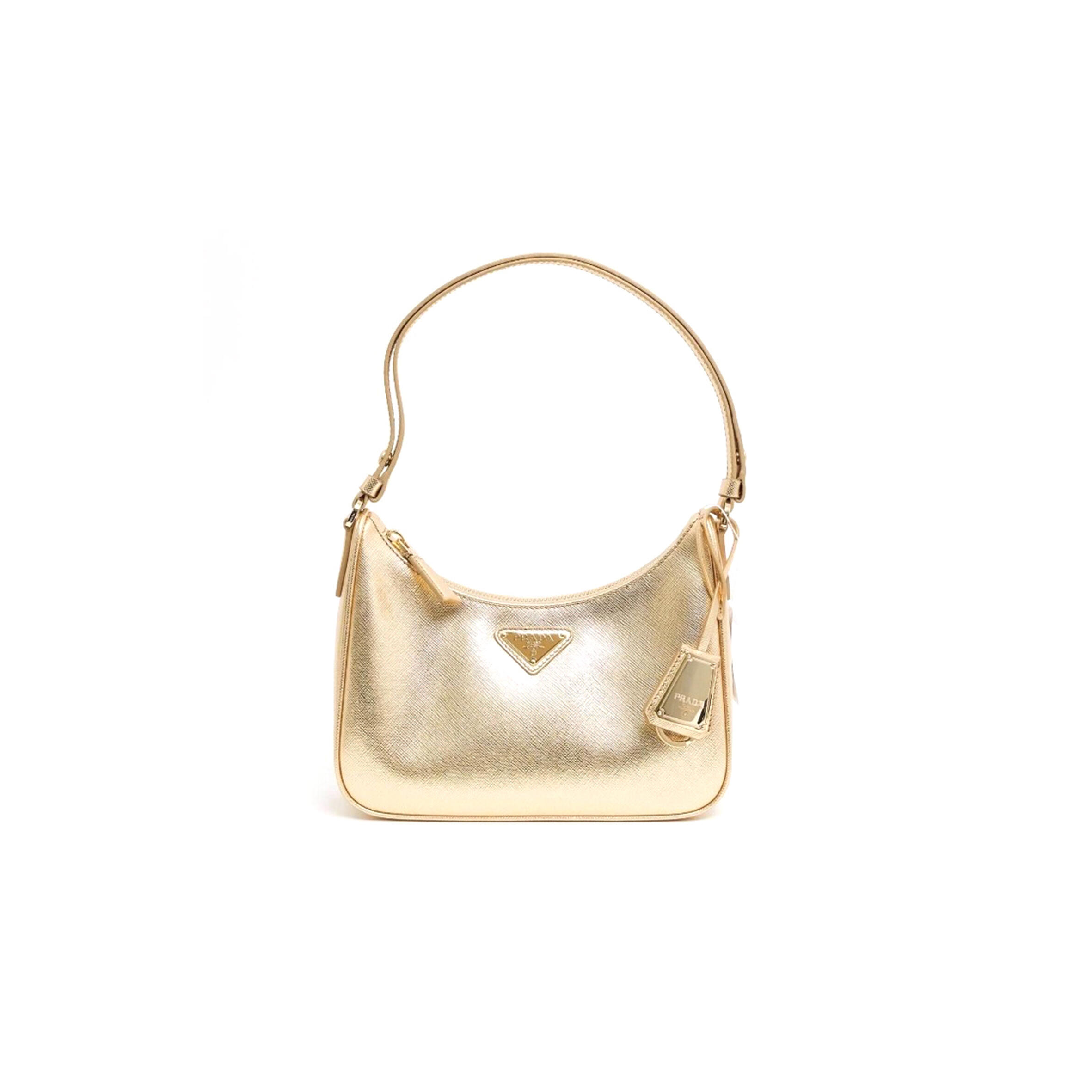 Pra*a platino re-edition saffiano leather sacca mini bag 1bc204 (23*17*6.5cm)